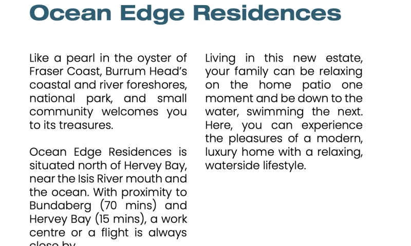 New Residences brochure