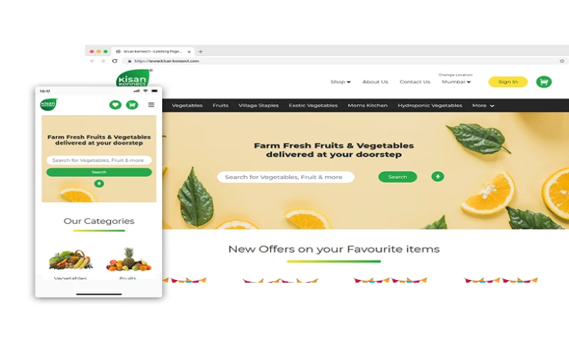 Sparx IT - KisanKonnect - Grocery Order Web and Mobile App