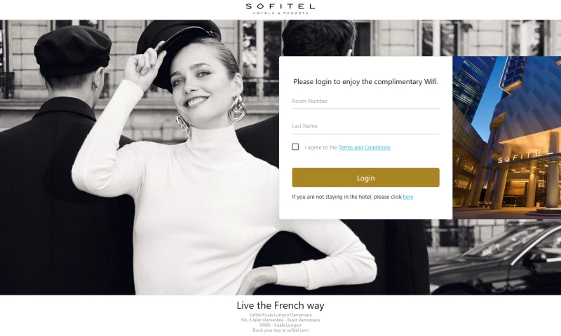 Zemos Design - Sofitel Captiveportal
