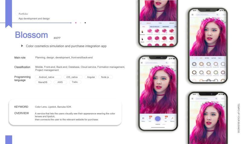 Uptempo Vietnam - Blossom - Color Cosmetics Simulation And Purchase Integration App
