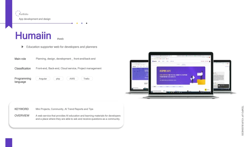 Uptempo Vietnam - Humaniin - Education supporter web for developers and planners