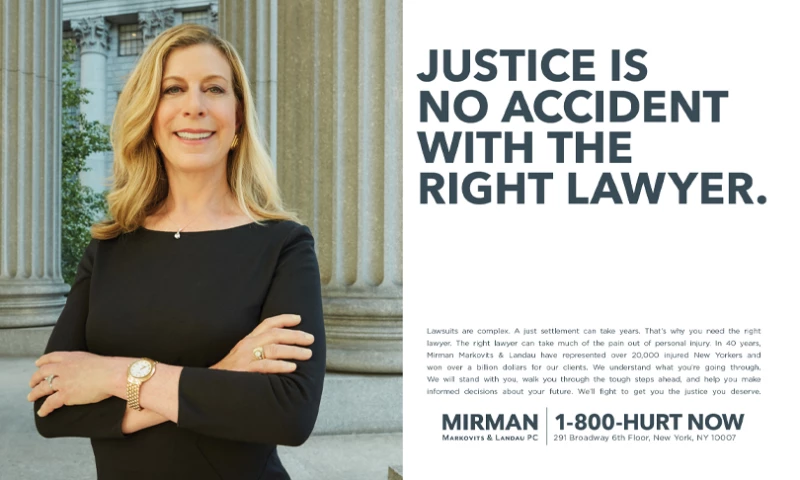 IPNY - Mirman Markovits and Landau, "Justice is no accident with the right lawyer"