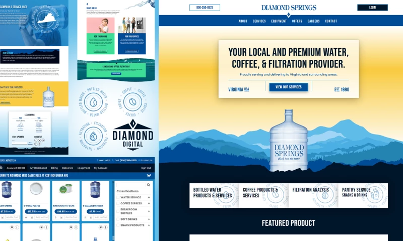 4CDesignWorks - Bottled Water Distributor Website Design, Web Portal UI, & Graphic Design Support