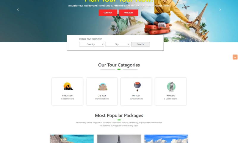 Beyond Bracket Limited - Travel Agency Website Development