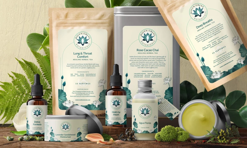 Artisticodopeo Designz - Branding & Packaging | Raven Crest Botanicals