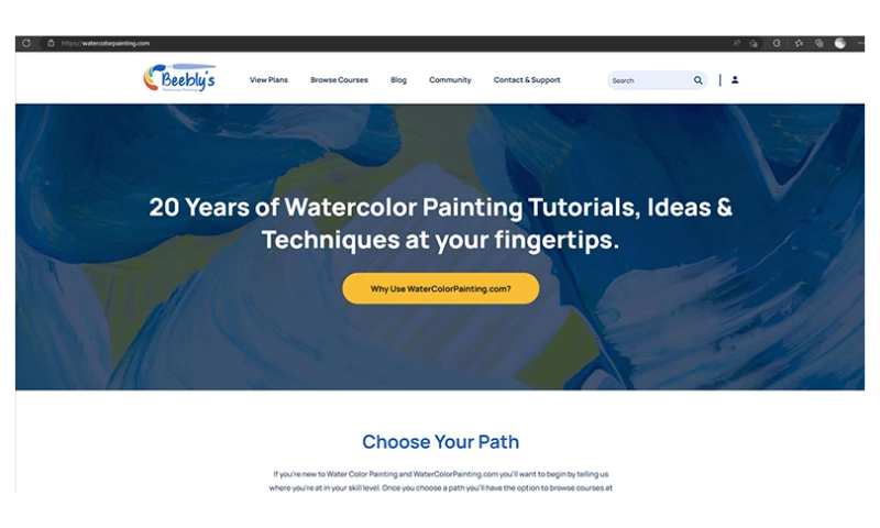 Website Development for Beeblys WatercolorPainting
