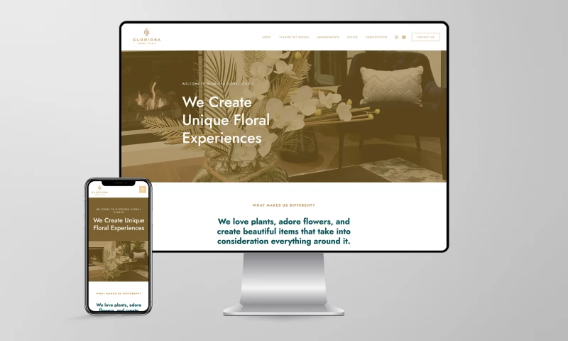 Baja Web Squad - Gloriosa Floral Studio Small Business Website