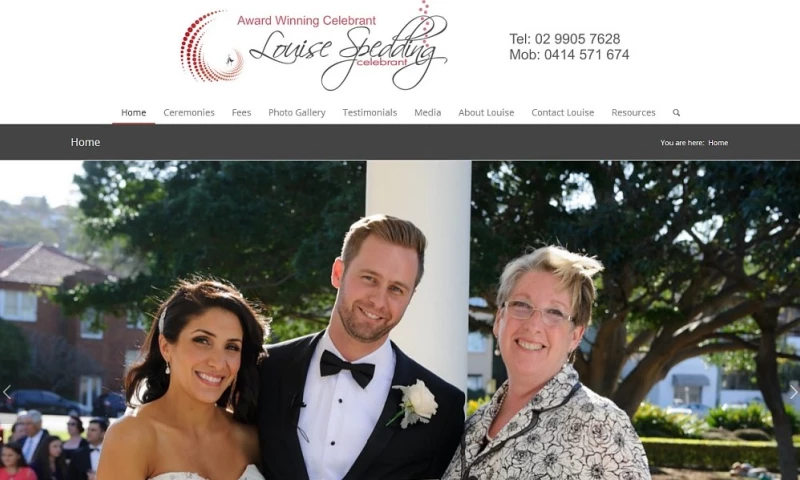 Websites 4 Small Business - Louise Spedding Celebrant