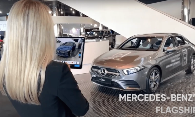 LikeXR - Mercedes-Benz A-class AR scenario