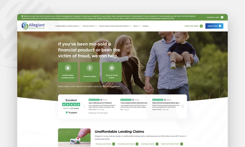 Webpop Design - Allegiant Finance