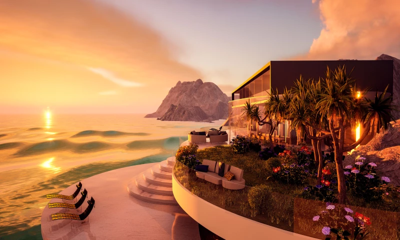 Karts Design - Cliff House - Architecture Visualization