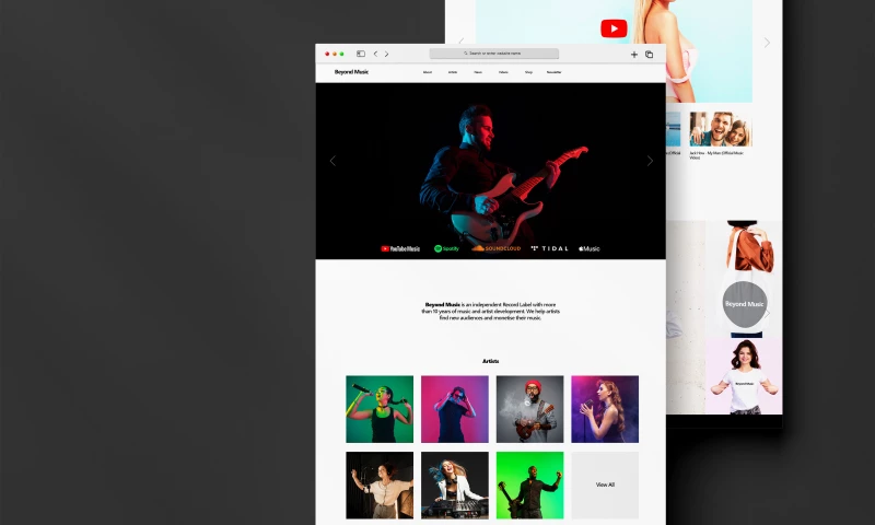 Karts Design - Beyond Music - Web Design