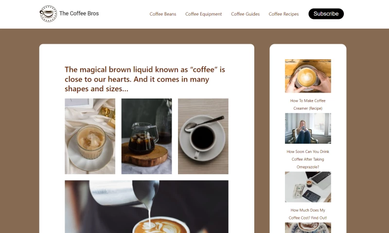 Killer Copywriting - The Coffee Bros (SEO & Content)