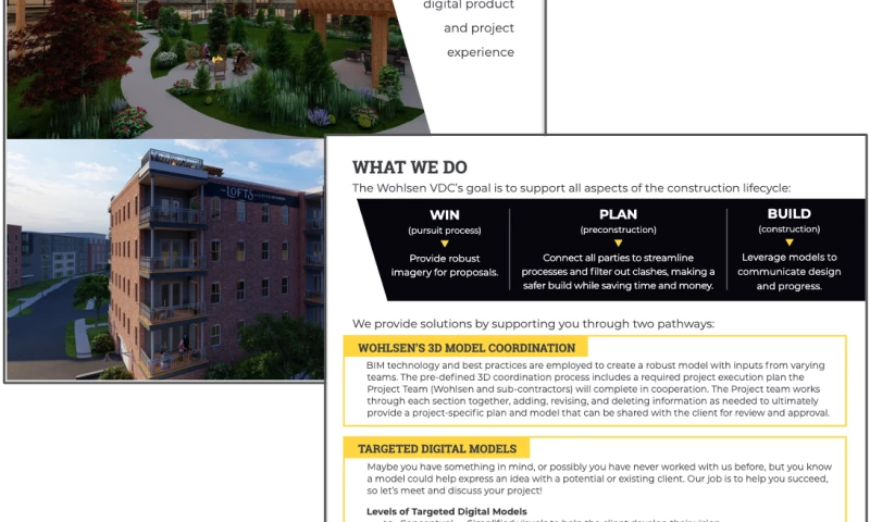 Wohlsen Construction collateral material