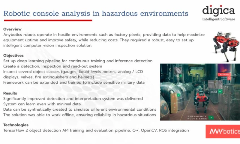 Robotic console analysis in hazardous environments