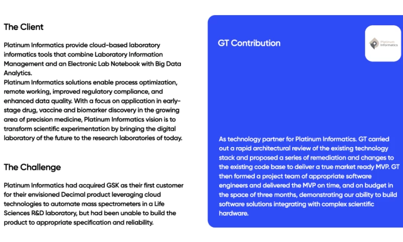 GT - Platinum Informatics MVP