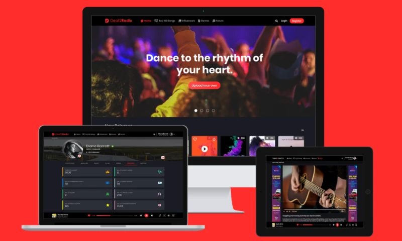 Biz 4Solutions - Music Streaming Website (Deaf2Radio)