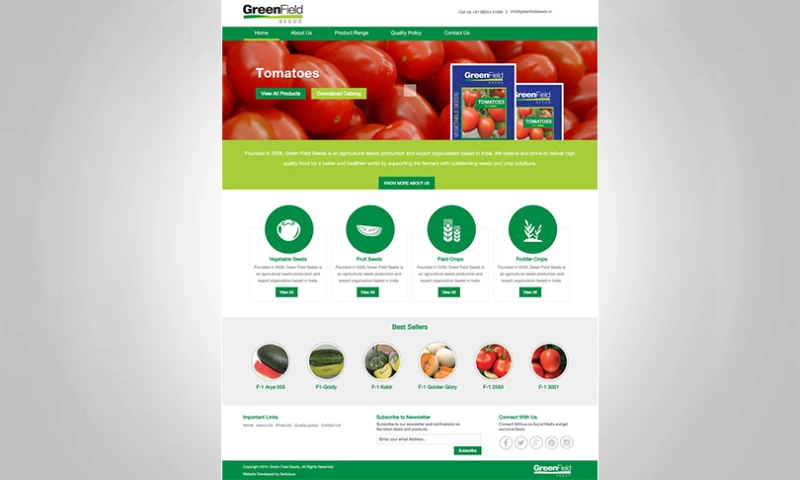 Sedulous - HTML Website Design For Seeds Production