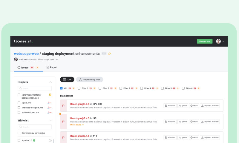 Webscope s.r.o. - License.sh ensures license compliance of your codebase