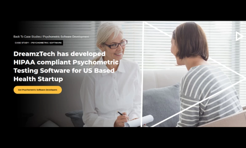 DreamzTech Has Developed HIPAA Compliant Psychometric Testing Software For US Based Health Startup