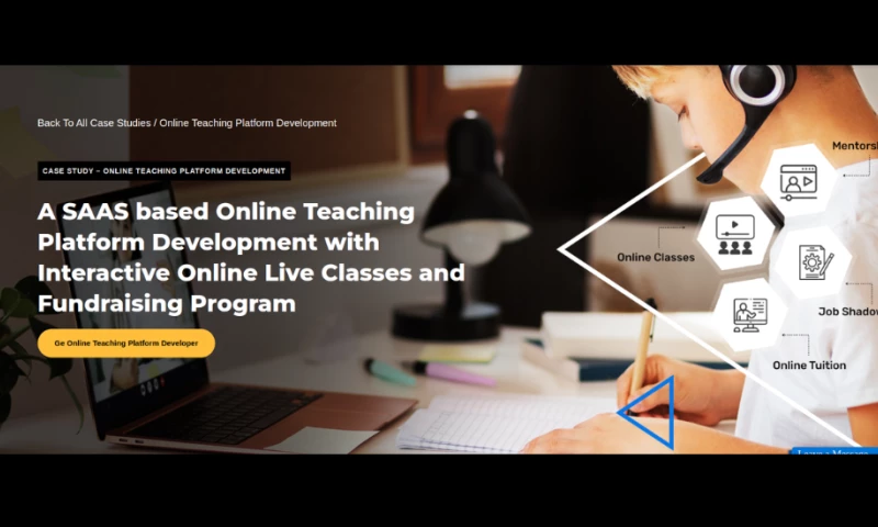 A SAAS Based Online Teaching Platform Development With Interactive Online Live Classes And Fundraising Program