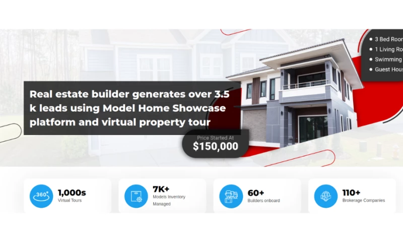 Real estate builder generates over 3.5 k leads using Model Home Showcase platform and virtual property tour