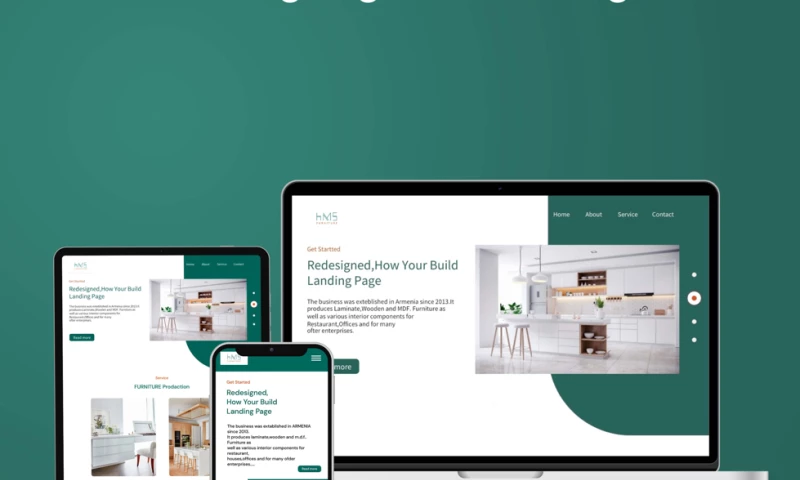 Furniture Services Landing Page UX/UI Design
