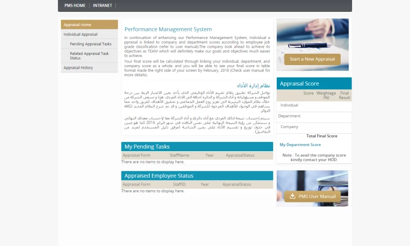 Aufait Technologies Pvt. Ltd. - Performance Management System for conducting Appraisals