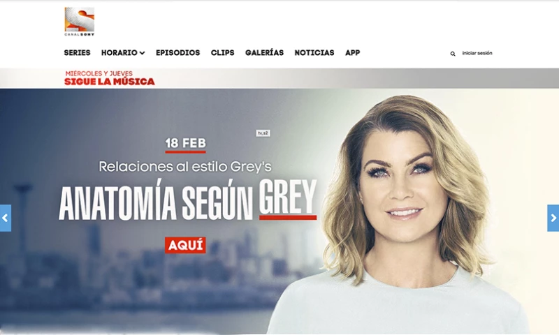 Sony website and content