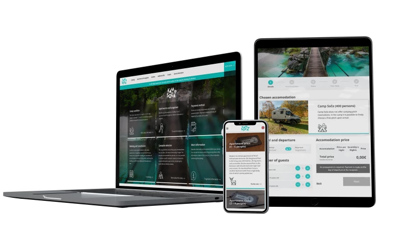 WPM - Camp Soča Website and Booking System