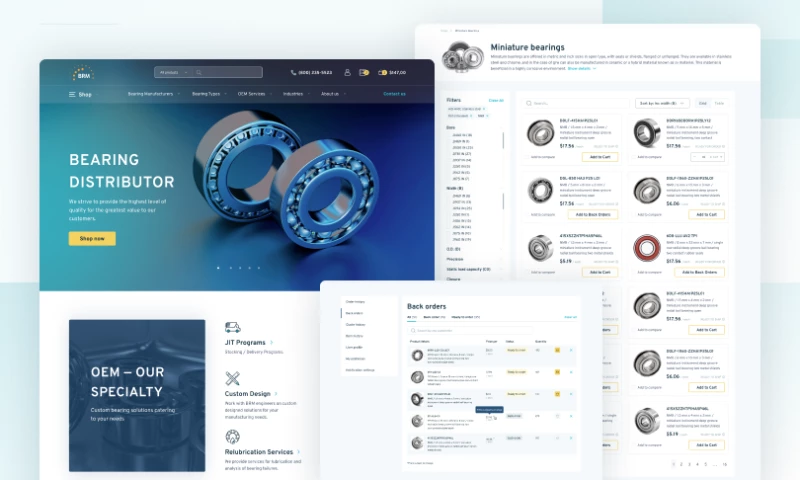 E-commerce website for BRM Sales