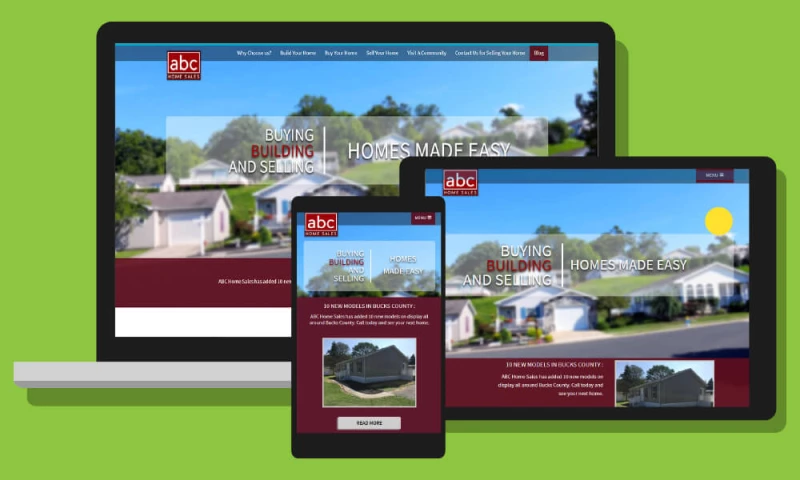 ABC Homes Website build and Branding