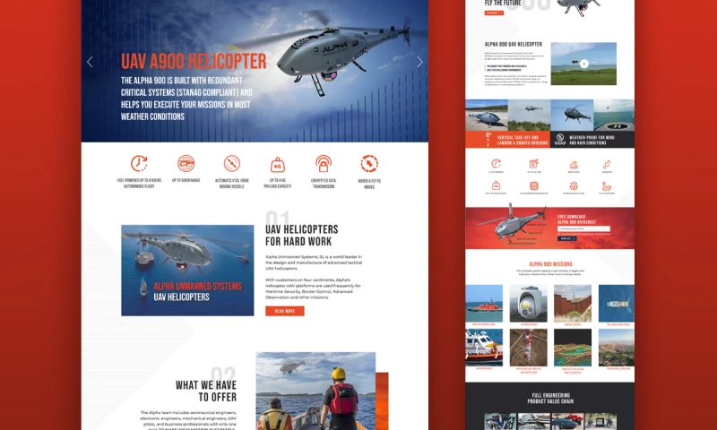 Comodoro Marketing - Alpha Unmanned Systems | Web Design & Google Ads