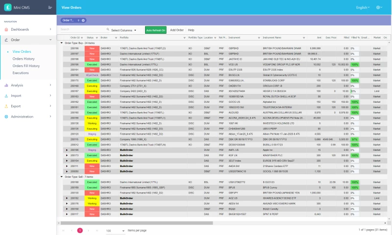 Dashro Solutions - Trade Order Management System