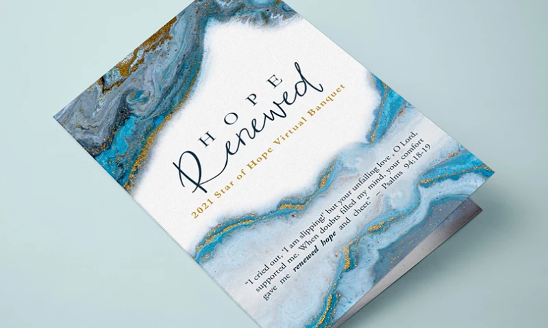 Tribe creates invitation design for Star of Hopes Annual Banquet.