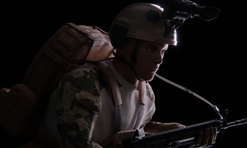 RabenRifaie - 3D Interactive Soldier Animation