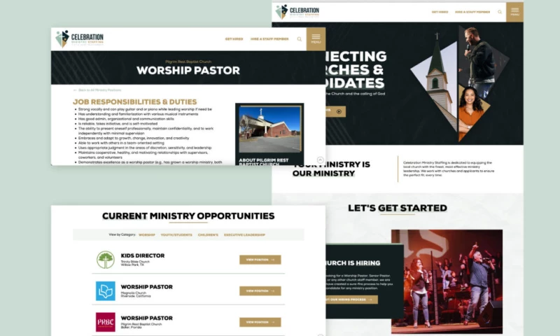 Marc Hyde Creative - Celebration Ministry Staffing Wordpress Website