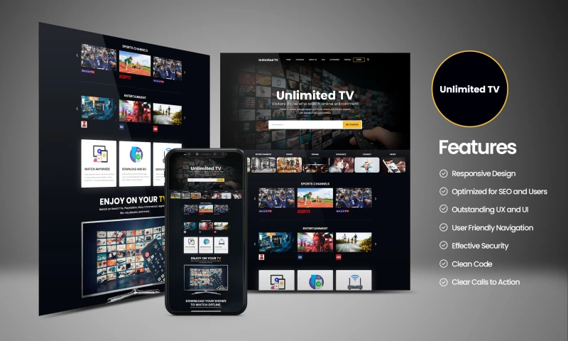 Website Design & Development for Online TV Service