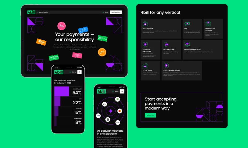 Goodface - Corporate website, branding and logo redesign for a payment provider