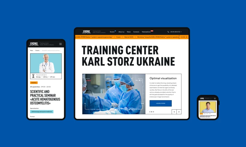 EdTech platform, website, and mobile app for a German medical equipment brand