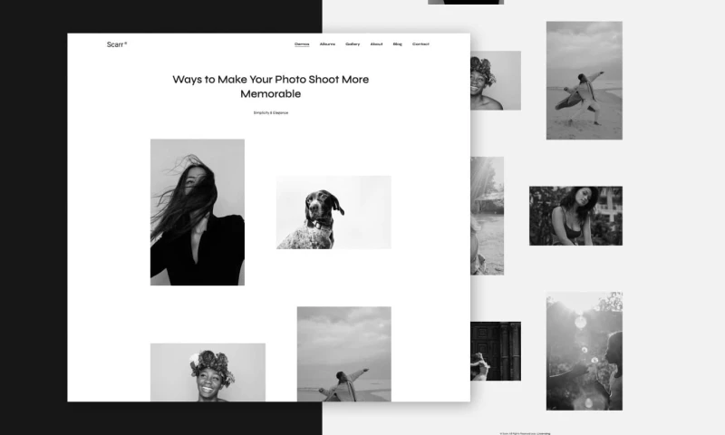 wcopilot - Scarr - Photography and Portfolio Webflow Template