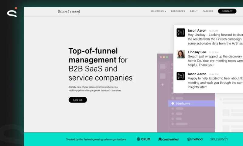 Hireframe - Supercharging Sales Operations