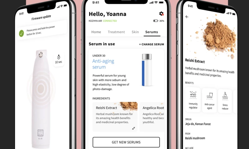 Kozhya - UI Concept Visuals for a BeautyTech app