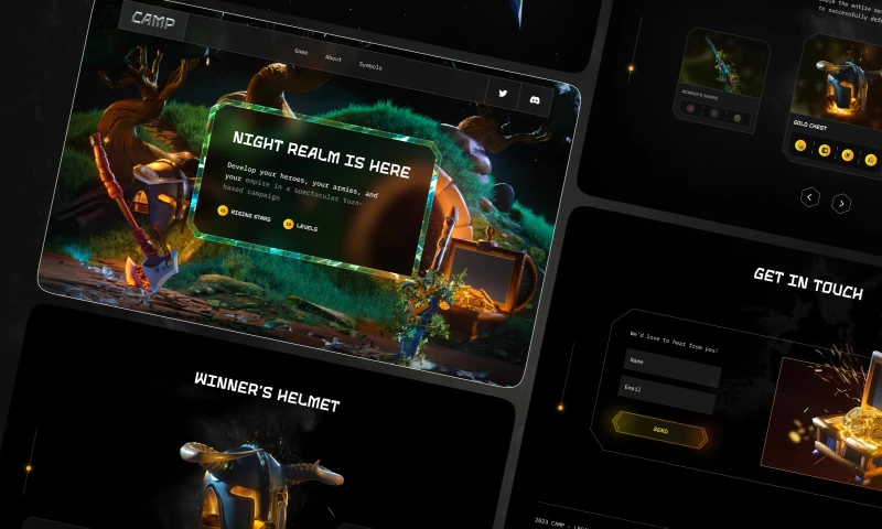 Phenomenon Studio - CAMP - P2E game website design