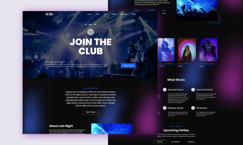 wcopilot - Night Life - Night Club and DJ Party Webflow Template