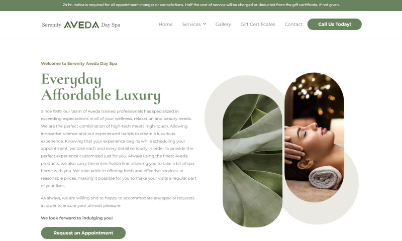 Buildit Digital Marketing - Serenity Aveda Day Spa