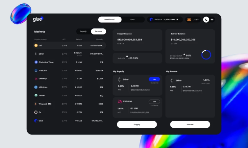 IDEALOGIC - Glue - Gold Crypto App