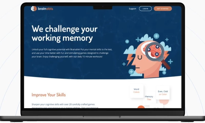 Brainable - Brain-training Website