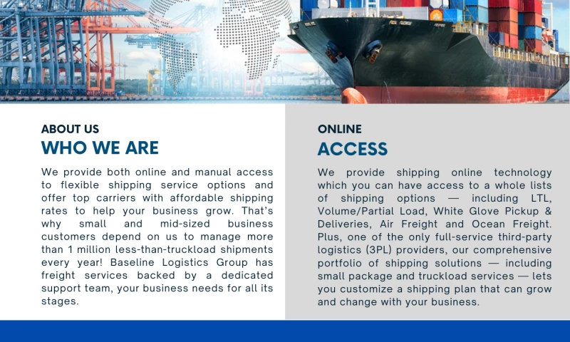 Total Quality Call Center - Baseline Logistics Advertisement Layouts