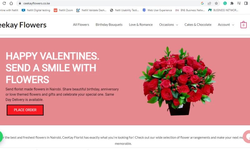 Ceekay Flowers Website Design & SEO